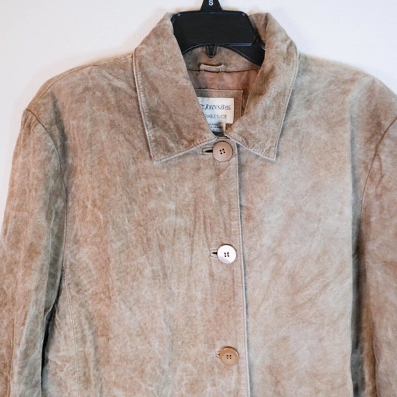 Vintage St Johns Bay Mens Jacket XL Faux Suede Washable Motorcycle 90's Y2K - Picture 2 of 12